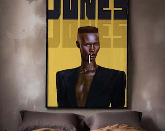 Grace Jones Art Print: Bold Music Legend, Vibrant Colors