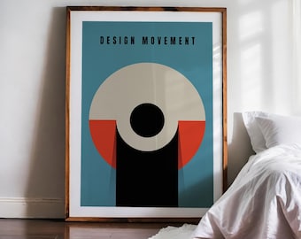 Bauhaus Design Movement Print – Abstract Geometric Wall Art, Modernist Home Decor
