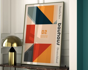 Bauhaus Exhibition Poster: Modern Geometric Art Print (Digital Download)