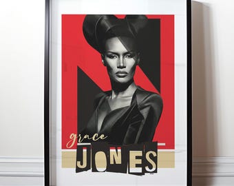 Grace Jones Poster - Druck in Museumsqualität, kultige Wandkunst
