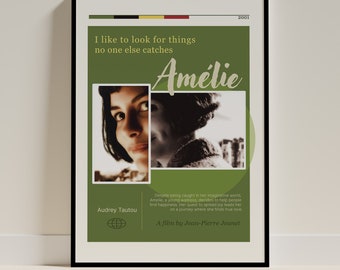 Elegantes Filmposter Amelie: Gib deinem Zuhause einen Hauch von französischem Charme!