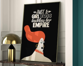 Girl Power Poster: Strong Women Quotes, Empowerment Art