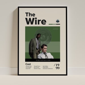 The Wire Poster, Dominic West Retro Wall Art, TV Series Decor, TV Show Print