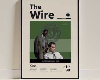 The Wire Poster, Dominic West Retro Wall Art, TV Series Decor, TV Show Print