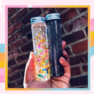 Sensory Bottles | Calm Down Bottles | Kids Anxiety Relief | Autism Sensory Bottles | Calm & Focus | Time Out Jar | Desk Toy | Stress Relief