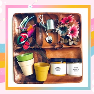Flower Garden Play Dough Kit | Garden Sensory | Sensory Kit | Sensory Play | Gifts For Kids | Pretend Play | Homemade Play Dough