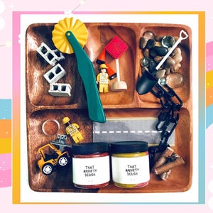 Construction Play Dough Kit | Construction Sensory Kit | Play Dough Kit | Kids Gifts | Gifts for Boys | Sensory Play | Homemade Play Dough