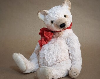 Artist Teddy Bear 8". OOAK teddy bear. Stuffed teddy toy. Handmade teddy. Soft toy. Colletible teddy toy. Little teddy bear.