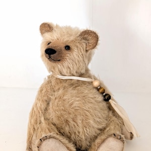 Artist Teddy Bear 8&quot;. OOAK teddy bear. Mohair teddy bear. Handmade teddy. Soft toy. Collectible teddy toy. Little teddy bear.