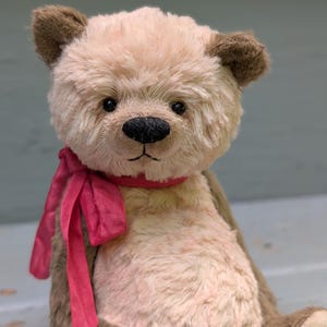 Teddy bear. Stuffed teddy toy. Handmade teddy bear 5.5 in. OOAK plush toy. Collectible teddy bear. Soft toy. Small teddy bear