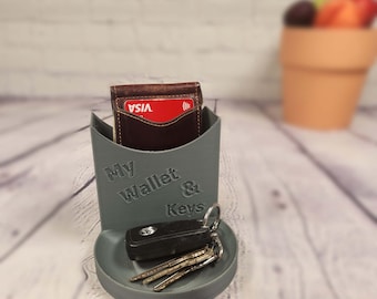 Wallet & Key Holder - Desk Organizer - Customizable