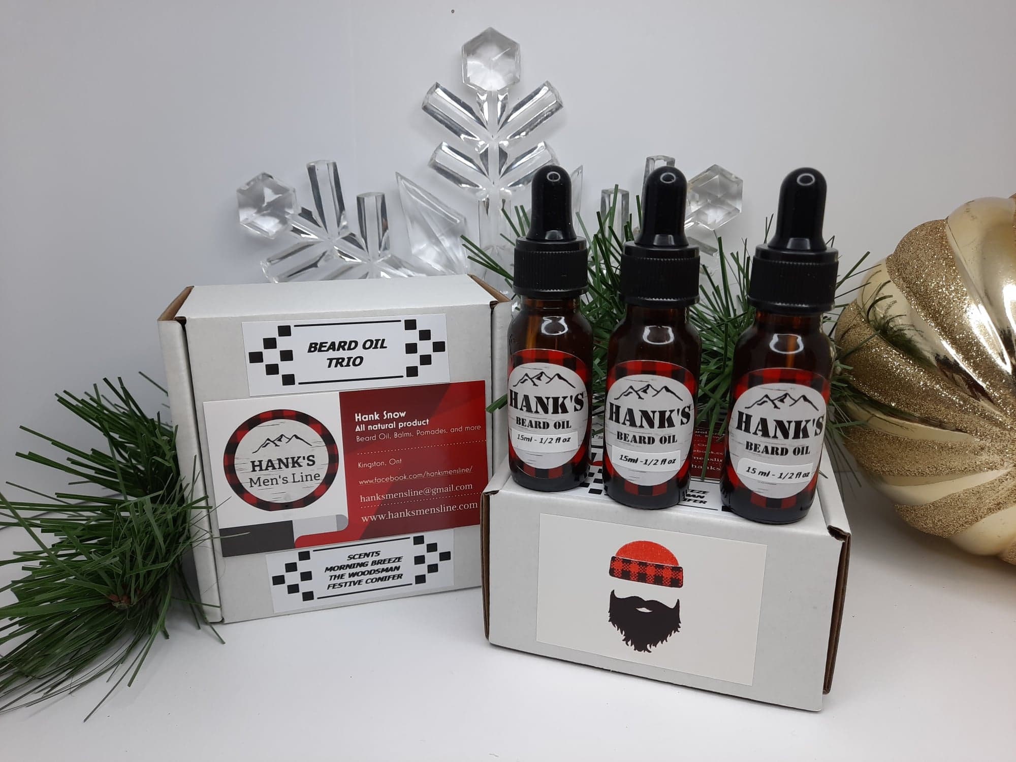 Beard Oil Trio 3 scents of Hank's Beard oil in 1/2 oz Etsy