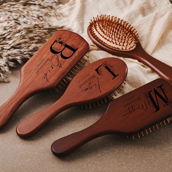 Personalized Massage Hair Comb,Bridesmaid Gifts,Anti-Static Hair Comb, and Scalp Massager,Custom Bridesmaid Hair Combs