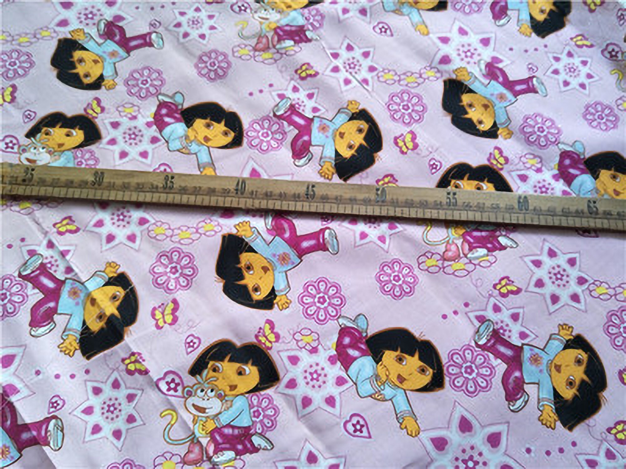Dora Fabric 100 Cotton Cloth Dora the Explorer Cotton Etsy
