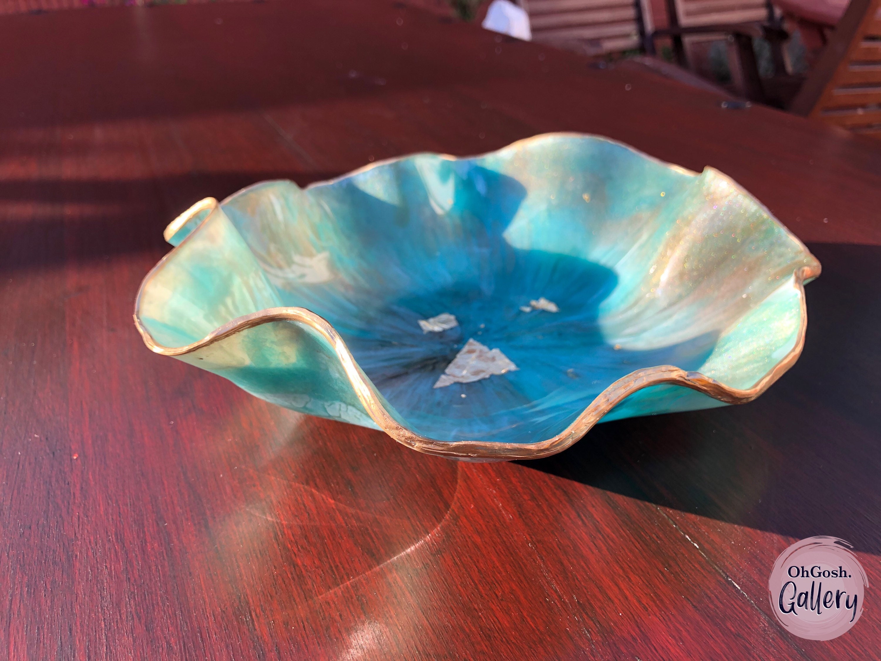 Lovely Handmade Resin Decorative Bowl Serving Bowl Fruit Etsy