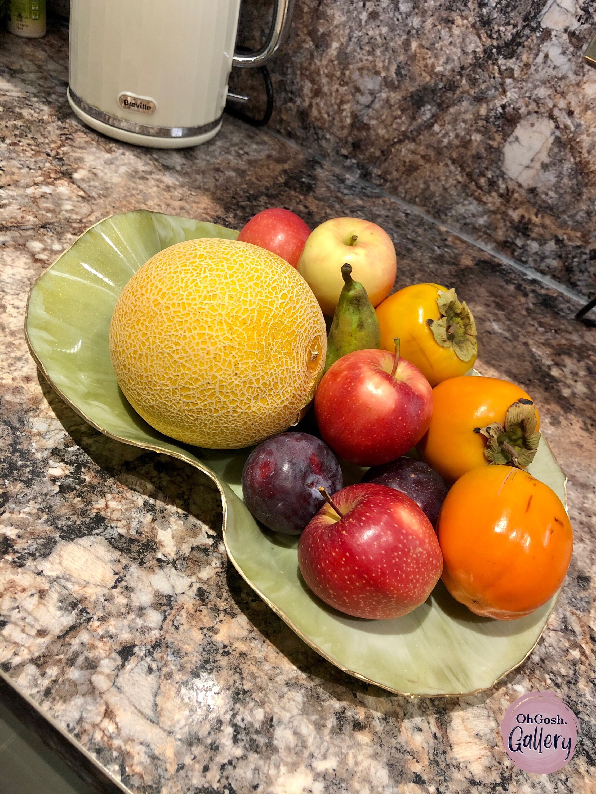 Lovely Handmade Resin Decorative Bowl Serving Bowl Fruit Etsy