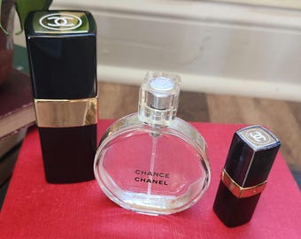 Lot of CHANEL NO. 5 Eu de Parfum Perfume Refillable bottle Cases. Large, Purse size, and Chanel Chance bottle. Lot of 3. Coco Chanel.