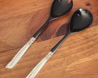 Juego de ensalada Oneida plateado - Mares del Sur de Community ⁄ Oneida 11", 2 piezas ébano negro