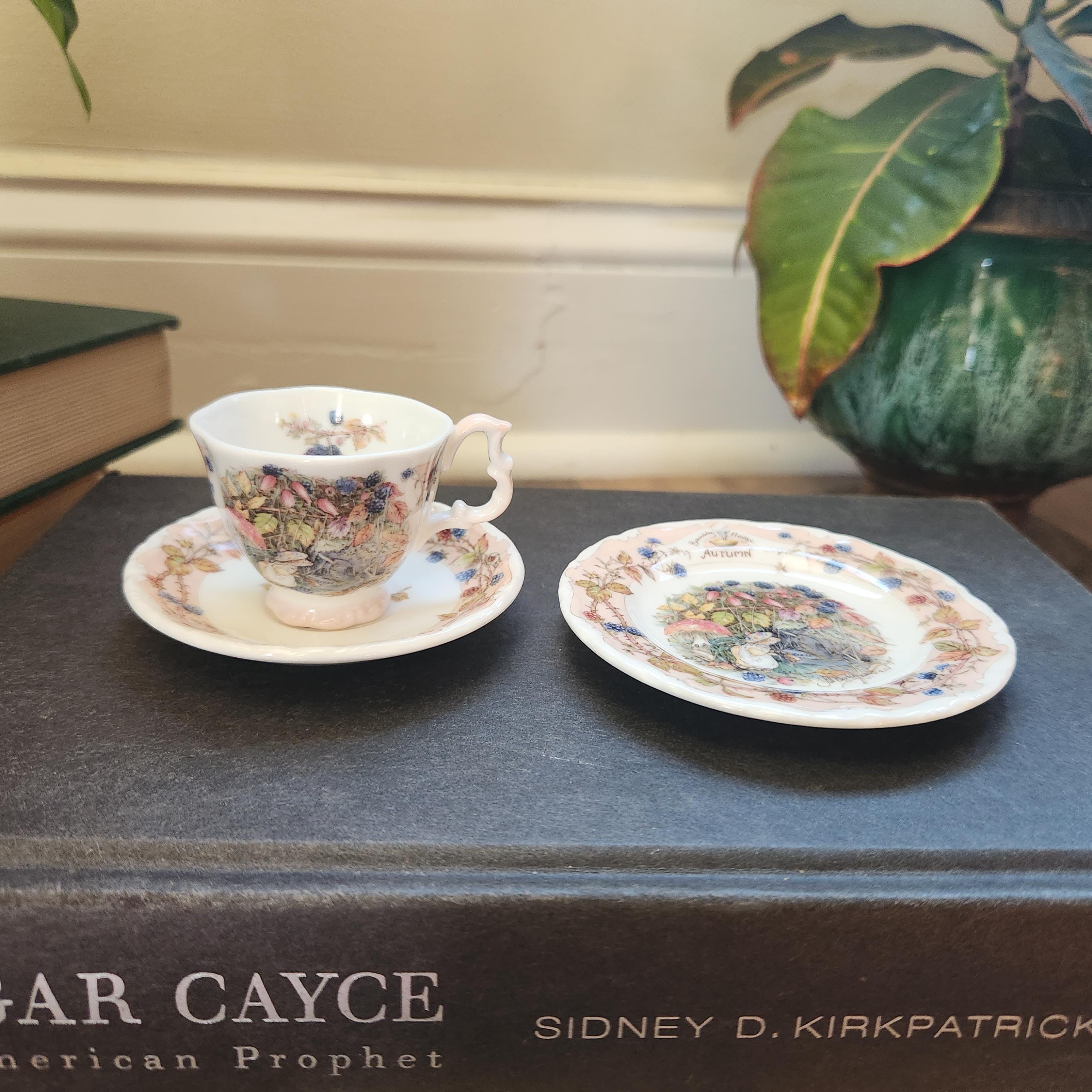 Royal Doulton Miniature Brambly Hedge Autumn Cup, Saucer, and