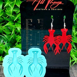 2" Crawfish Earring Mold