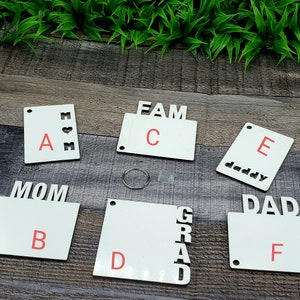 Geschenk für Mama, Grad oder Papa Schlüsselanhänger für Sublimation - Sublimation Rohlinge - Doppelseitige MDF - Schlüsselanhänger