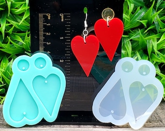 Hart Stud/drop Earring siliconen mal