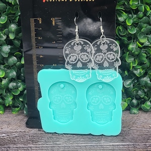 Sugar Skull Earring Silicone Mold