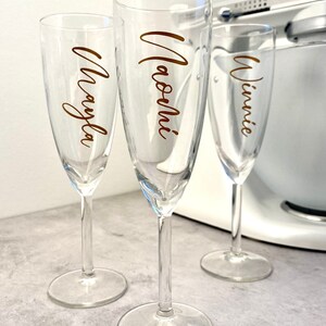 Sticker champagne glass glass wedding Wedding personalized individually Sticker [PROFESSIONAL] mylabellove