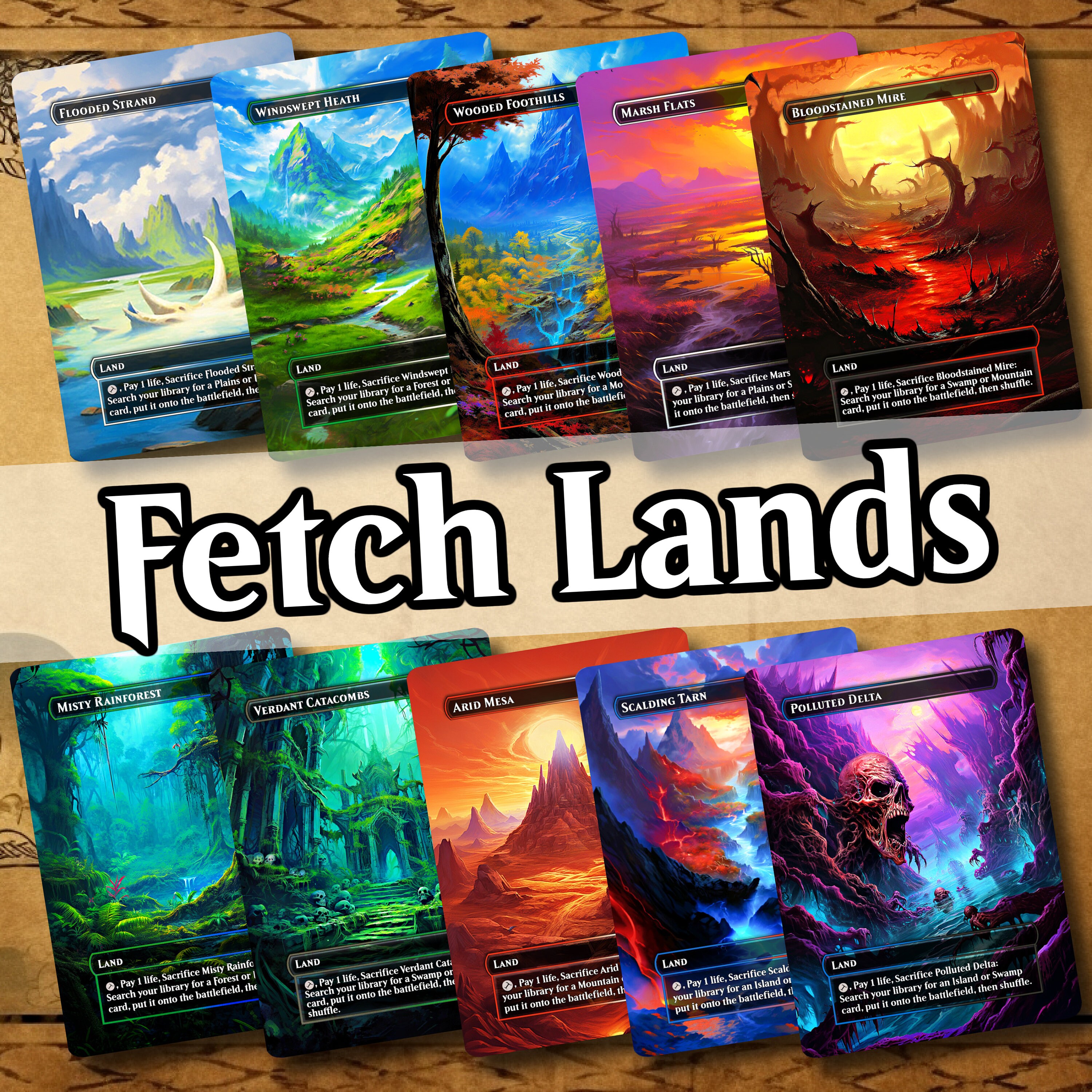 Commander XTREME Land Pack Cedh Ready Proxy MTG Cards Etsy