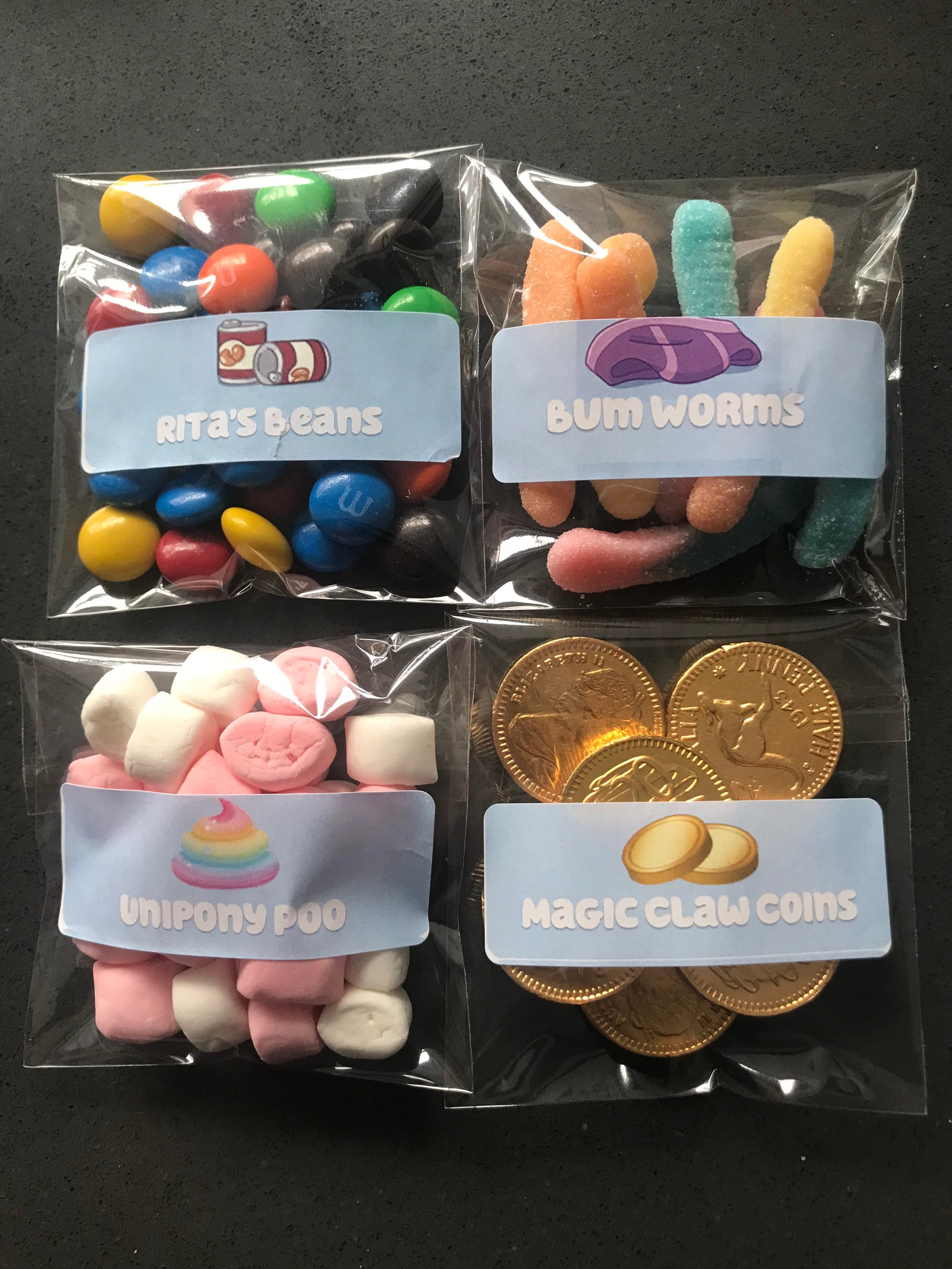 Bluey Inspired Party Favour Labels and Bags Etsy Australia