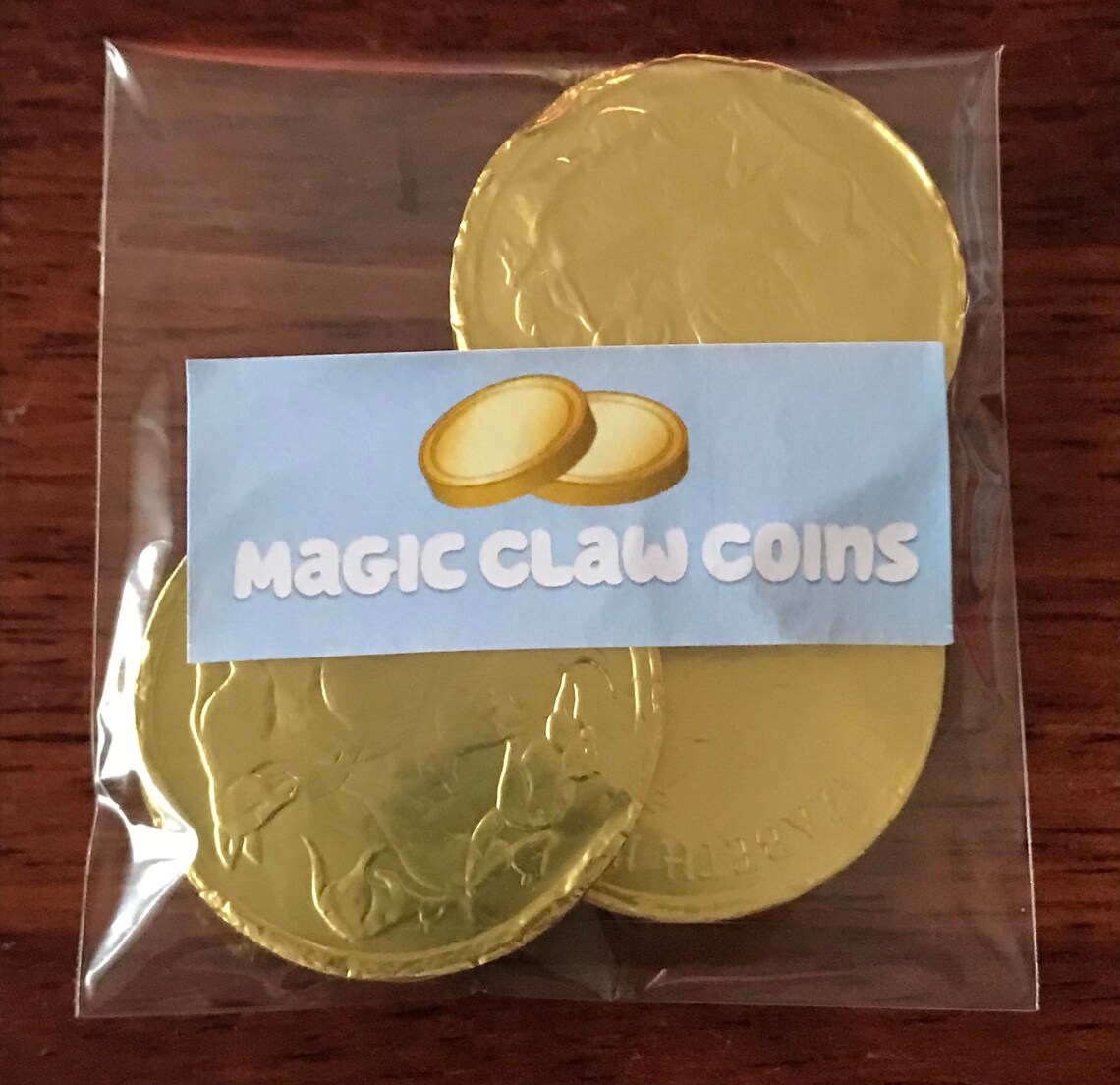 Bluey Inspired Magic Claw Coins Party Favour Etsy