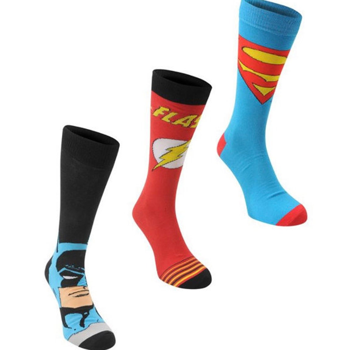 DC comics 3 pack character socks / Novelty socks / mens socks Etsy