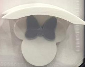 White with Silver bow -  Wall Mount Ear Holder