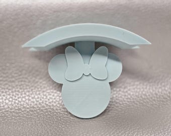 Teal Mouse with bow -  Wall Mount Ear Holder