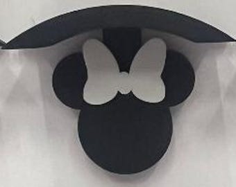 Black with white bow -  Wall Mount Ear Holder