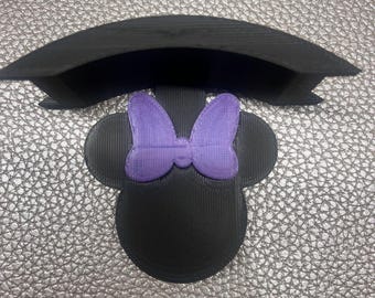 Black with purple bow -  Wall Mount Ear Holder