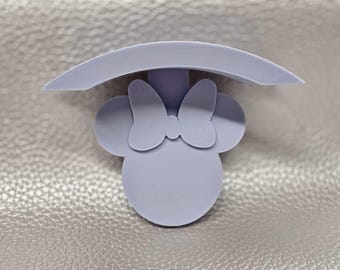 Lilac Mouse with bow  -  Wall Mount Ear Holder