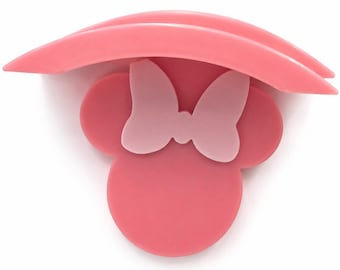 Pink with Light Pink bow -  Wall Mount Ear Holder