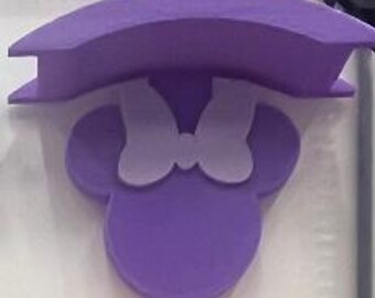 Purple with lilac bow -  Wall Mount Ear Holder