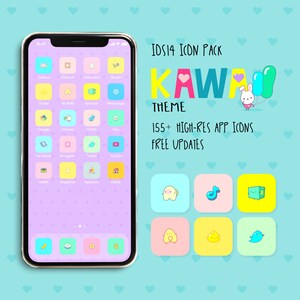 Paquete de iconos estéticos lindos de Kawaii (iOS18/17/16/15/14)