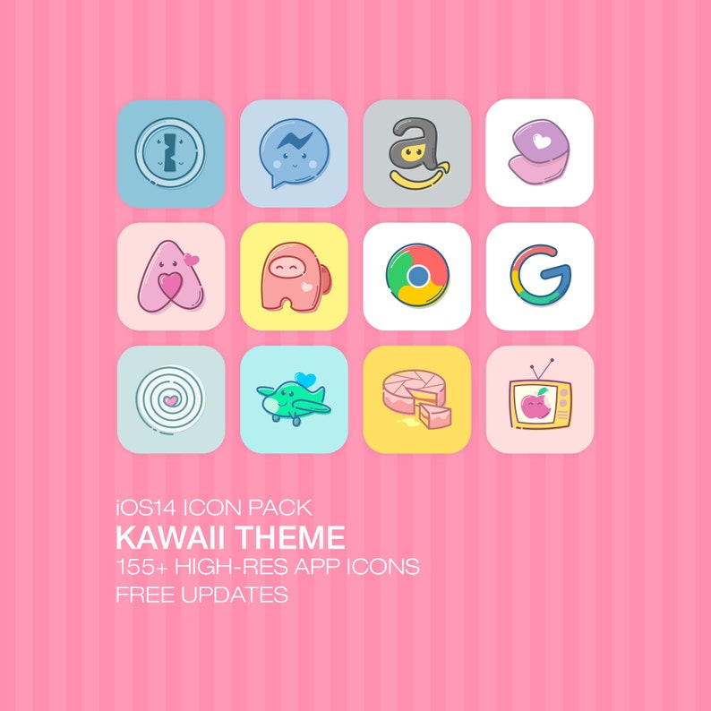 IOS14 Minimal Icon Pack Kawaii Cute Etsy IOS14 Minimal Icon Pack Kawaii Cute Etsy