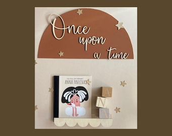 Once upon a time, wooden sign, kids room decor, nursery, wall decor, baby, gift,