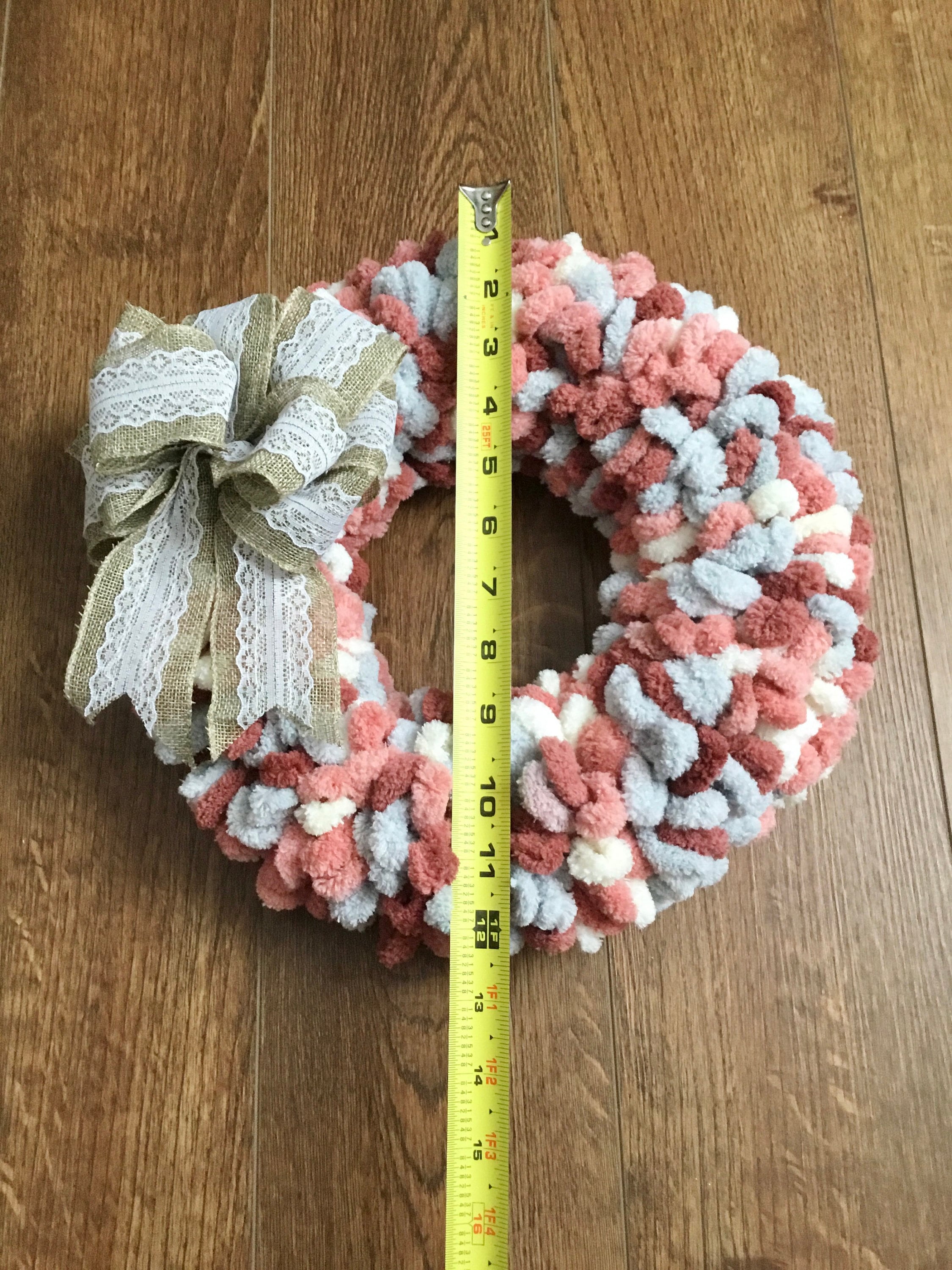 Loopy Yarn Wreath Etsy
