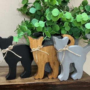 Mini Wood Cat Tiered Tray