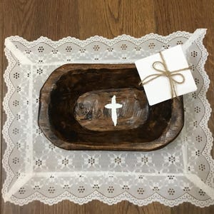 Wood Prayer Bowl Rustic Mini