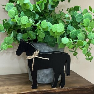 Mini Wood Horse Tiered Tray