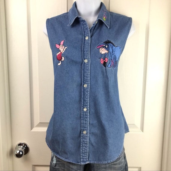 Vintage 90's Disney Store Piglet Eyore Embroidered