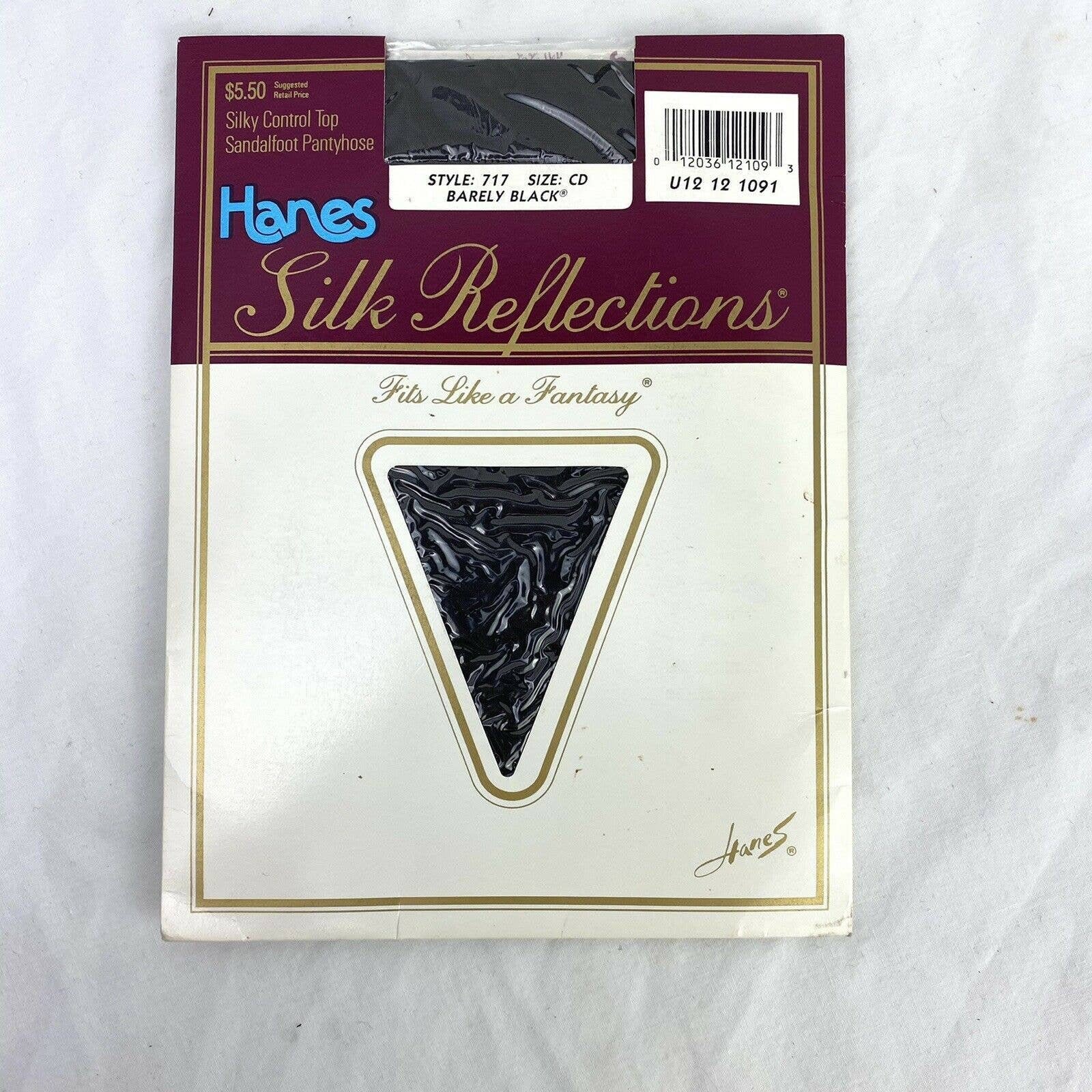 Vtg 1989 Hanes Silk Reflections Control 