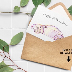 Printable Father&#39;s Day Card, Father&#39;s Day Greeting Card,  Card for Dad, Instant Download, Gift for Dad