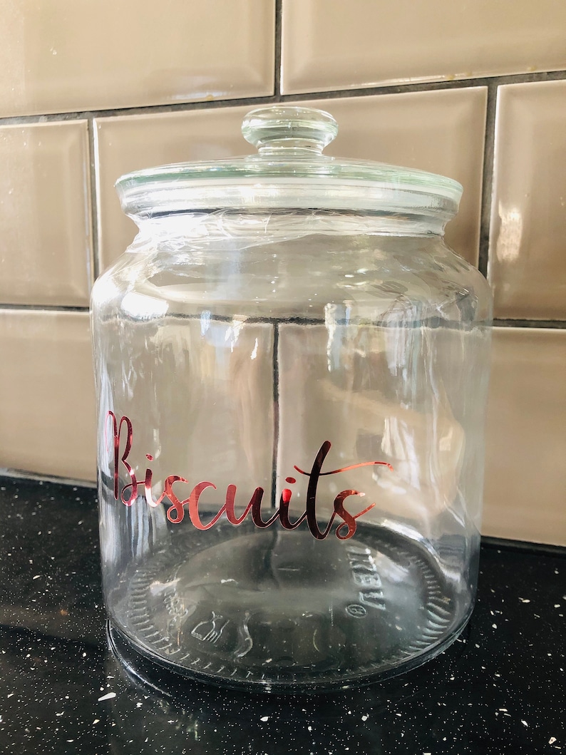 Personalised Glass Jar Kitchen Jars. Etsy UK